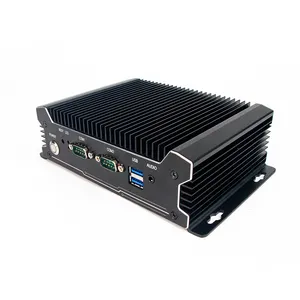 Qualité industrielle mini i5 i7 j4125 j6412 boîte pc ordinateur sans ventilateur industrie 4g passerelle edge computing os