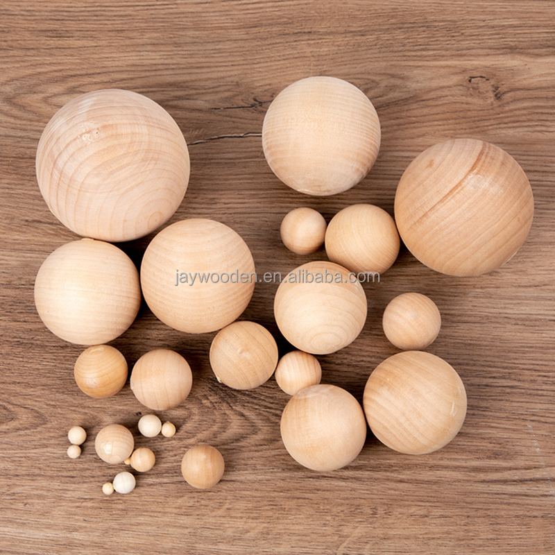 factory wood crafts kids toys 6mm small 25mm wooden balls round 20cm natural decorative carving large wooden balls for kids