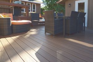 Trous ronds stables Creux Co-Extrusion Wpc Decking pour les salles à manger extérieures - Product Image 5