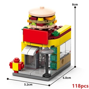 DIY Restaurant Tea Store Street View Modèle Kit Jouet Éducatif Inspiré Café Lait Briques ABS Plastique Blocs de Construction 1:48 - Product Image 2