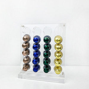 Support à capsules de café en acrylique 5 x 5 pouces, couvercle, boîte de rangement pour capsules <span class=keywords><strong>Nespresso</strong></span>, K Cup, boîte de rangement pour sachets de thé, bonbons, présentoirs pour restaurant - Product Image 6