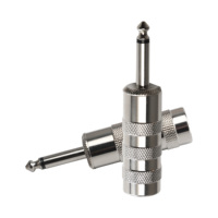 Alliage de zinc métal grand trou 15MM 6.35mm 1/4 prise de connecteur Mono pour câble de microphone de guitare Audio