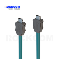 Kabel Ethernet Gigabit opsional Flex tinggi IX-10P ke IX-10P untuk kamera industri Cat.5e