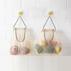 可折叠厨房蔬菜收纳网袋家用多用途水果壁挂袋挂式洋葱大蒜收纳袋