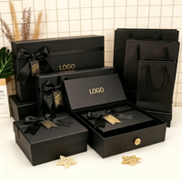 Boîte cadeau pliante de luxe avec fermeture magnétique, logo personnalisé imprimé, emballage pliable portable