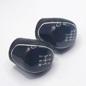 Car Gear <b>Knob</b> Manual Black 6-Speed Leather <b>Shift</b> Lever For Hyundai IX35 - Product Image 1