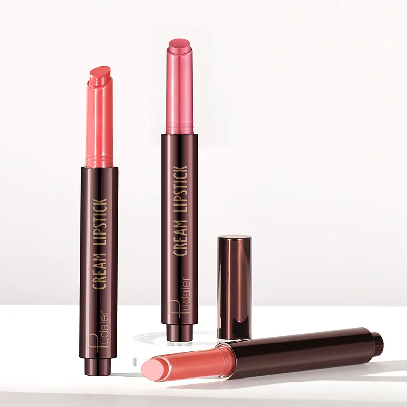 Pudaier New Design High Quality Lip Gloss 9 Colors Cream Lipstick Long Lasting Moisturizing Tint Juicy Lip Balm OEM Stick 3G 20g