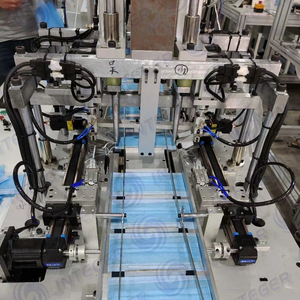 Nhà sản xuất 1 + 1 Tốc Độ Cao Hoàn Toàn Tự Động Dùng Một Lần Mặt Nạ Phẳng Máy và Vòng Tai Máy Hàn - Product Image 2