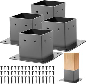 Support de <span class=keywords><strong>poteau</strong></span> 4x4 en gros |   Ancre à <span class=keywords><strong>bride</strong></span> en acier robuste pour pergola et terrasse - Product Image 1
