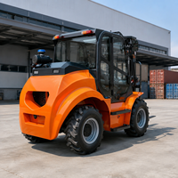 Vente directe de chariots élévateurs diesel de 3,5 tonnes, chariots élévateurs tout-terrain RWD de 5, 8 et 10 tonnes pour le commerce extérieur à moteur thermique