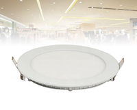 Plafonnier LED encastré plat 18W ultra-plat à cadre blanc, angle de faisceau 120°, dimmable, CRI 80 élevé, indice de protection IP20, pour usage industriel en usine
