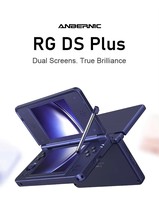 Console de jeu portable ANBERNIC RG DS Plus à double écran, 4,3 pouces, processeur quadricœur, Linux, batterie 4000 mAh, rétro, portable, pliable, multi-plateformes