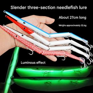 Señuelo de Pesca Artificial Biomimético de Tres Segmentos, 27 cm, 32.6 g, 6 Colores, Cebo Artificial Multisegmentado, Señuelo Duro - Product Image 2