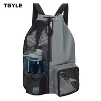 Kit de survie d'urgence portable personnalisé, sac à dos en nylon avec cordon de serrage, maille respirante transparente, capacité de 1L, pour les voyages, la salle de sport, la plage