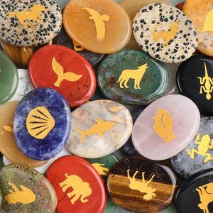 <span class=keywords><strong>Pietra</strong></span> ovale da 45 mm in cristallo naturale WWJD (What Would Jesus Do) per il palmo della mano, <span class=keywords><strong>pietra</strong></span> curativa per alleviare l'ansia e la meditazione - Product Image 6