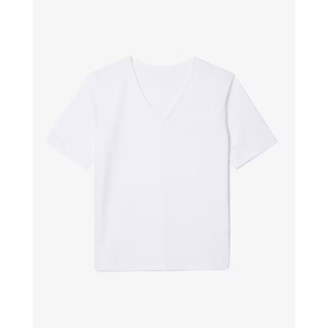 Summer Casual Women's <b>White</b> V-Neck T-Shirt - Soft Breathable Short Sleeve <b>Tee</b> for Daily - Product Image 1