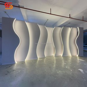 SMOOTH High Quality Wedding Stage PVC Backdrop <b>White</b> Walkway Arch Backdrop <b>Panel</b> With LED Light - Product Image 5