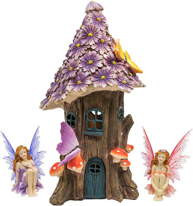 Set de regalo de Casa de <span class=keywords><strong>hadas</strong></span> Solar con figuritas Flores, setas, mariposas y <span class=keywords><strong>hadas</strong></span> mágicas-jardín al aire libre, césped y Patio - Product Image 1