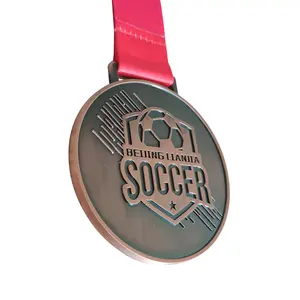 ShenZhen Factory Professional Customized Metal Marathon Sports Award Medallion Soccer Trophy Gold Medal