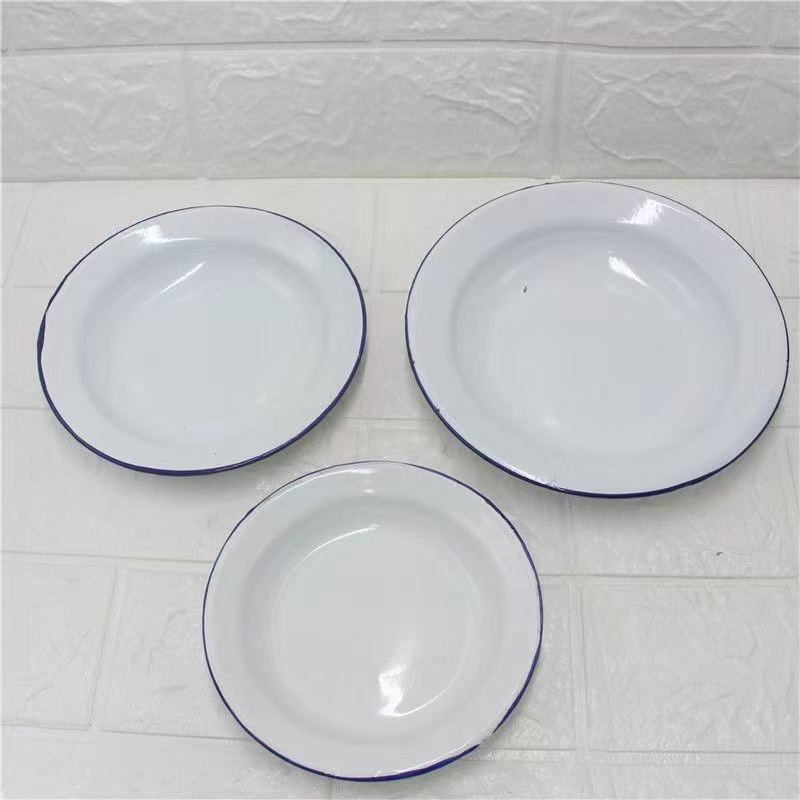 Piatto bianco semplice per hot pot, diametro 14 cm