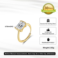 Bague de fiançailles de luxe MOR20 personnalisée en argent sterling 925 avec moissanite certifiée GRA 4 carats VVS pour femme
