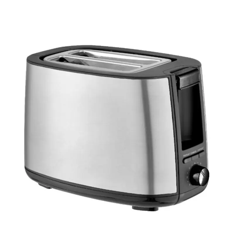 stainless steel 2 slice toaster with automatic pop-up multi-function bread toaster