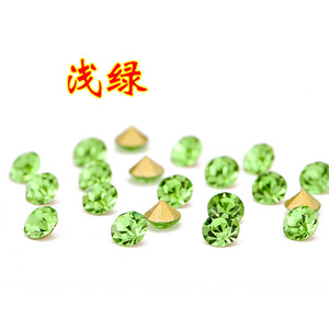 Strass ronds en verre coloré de qualité supérieure, à dos plat, pour décorations d'ongles, autocollants acryliques DIY - Product Image 3