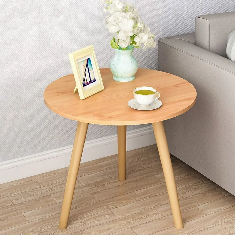 작은 책상 침실 앉아 가벼운 고급 티 테이블 작은 나무 테이블 더블 레이어 작은 커피 테이블