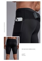 Pantalones Cortos Deportivos de Compresión para Hombre, Ajustados, de Secado Rápido, Transpirables, para Entrenamiento, Running, Gimnasio