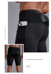 <b>Men</b> Fitness Wear Quick Dry Athletic Workout Running Tights Gym <b>Shorts</b> Legging <b>Men</b> Solid <b>Compression</b> <b>Shorts</b> - Product Image 5