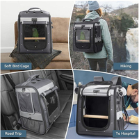Sac à dos de transport pour oiseaux BSCI personnalisé, respirant et léger, pour perroquets, cage de voyage pour animaux de compagnie, sac à dos de transport pour oiseaux