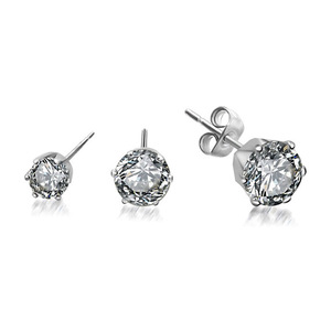 Boucles d'oreilles en diamant, taille brillant rond, 1 carat, bijoux cadeau pour femme, hypoallergéniques CF063 - Product Image 5