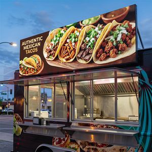 Letrero LED Personalizado para Camión de Comida, Pantalla LED RGB a Todo Color para Remolque de Comida, Tablero de Menú Digital para Camión de Comida - Product Image 1