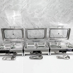 Calentador de <span class=keywords><strong>Buffet</strong></span> Eléctrico Rectangular, Equipo de Catering con Tapa de Vidrio y Acero Inoxidable <span class=keywords><strong>para</strong></span> Hoteles y Restaurantes, Diseño de Estufa <span class=keywords><strong>para</strong></span> Alimentos - Product Image 3