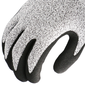 Gants de travail MaxiPact avec logo personnalisé, anti-coupure niveau 3, gants de sécurité pour travaux de construction, gants en nitrile enduits de sable - Product Image 3