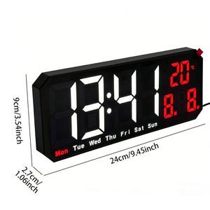 นาฬิกาปลุกดิจิตอล LED อเนกประสงค์ทันสมัย นาฬิกาตั้งโต๊ะอัจฉริยะ นาฬิกาตั้งโต๊ะ USB สำหรับตกแต่ง<span class=keywords><strong>บ้าน</strong></span>และสำนักงาน - Product Image 2