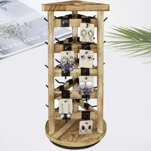 Custom Wood Jewelry Display Stand Detachable Hook Suitable For Shops And Families