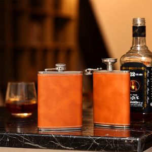 Flacon en cuir en acier inoxydable de 12 oz flacon de hanche étanche Logo personnalisé flacon de hanche bon marché pour Bowman <span class=keywords><strong>Bowmore</strong></span> Braw Scot - Product Image 5
