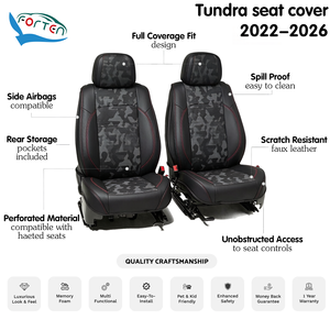 Fundas de Asiento de Coche de Lujo Trd Pro Camo, Fundas de Asiento de Cuero Personalizadas para Toyota Tundra Double Cab CrewMax 2022-2026 - Product Image 2