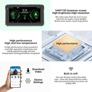 Xách tay xe máy điện Carplay <span class=keywords><strong>Android</strong></span> thông minh điều khiển trung tâm màn hình cảm ứng mỏng Đồng hồ tốc độ màn hình xe chơi tốt nhất cho Apple - Product Image 3