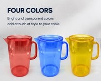Vente en gros de bouilloires en PS de grande capacité 1,5 L, transparentes et colorées, en plastique