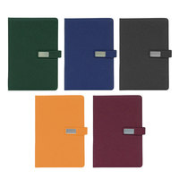 Carnet de notes personnalisable A5/B5 en cuir PU et lin pour petites entreprises avec serrure