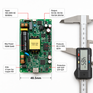 Adaptador de Corriente Integrado para Laptop, PCBA Personalizado para Estación de Energía Portátil, Ensamblaje de PCBA con Certificación UL, CE, RoHS y REACH - Product Image 1