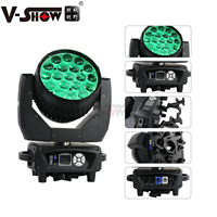 VSHOW Aura1915 MAC Aura con Abrazadera Plegable, Luz Móvil de Cabeza con Zoom LED RGBW de 19x15w