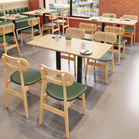 Ensemble de sièges de restaurant commercial, table et chaises de style nordique, banquette murale pour café, hôtel, restaurant
