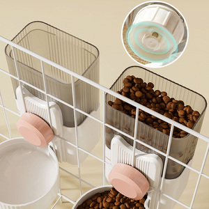 Automatic Double Bowl <strong>Pet</strong> Feeder Hanging Water Dispenser Drinking Water Bottle for Cats <strong>Dogs</strong> Cat Hanging <strong>Cage</strong> Water Food Supply - Product Image 2