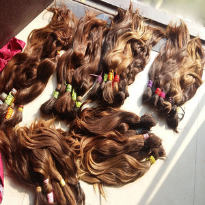 Grade 8a Vente en gros Extensions <span class=keywords><strong>de</strong></span> queues <span class=keywords><strong>de</strong></span> <span class=keywords><strong>cheval</strong></span> en cheveux humains russes vierges slaves bruts non transformés pour perruques juives - Product Image 1