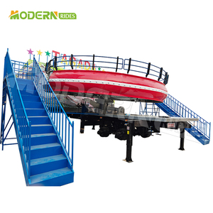 Atractivos Juegos Mecánicos de Feria, Carrusel Giratorio, Remolque con Juegos Mecánicos, Atracciones Portátiles para Exteriores con Certificación CE, Disco - Product Image 2