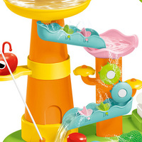 2026 Jouet de cuisine d'assemblage pour enfants, très populaire, avec bassin de pêche à l'eau et machine à laver la vaisselle, doté d'un robinet d'eau de dessin animé