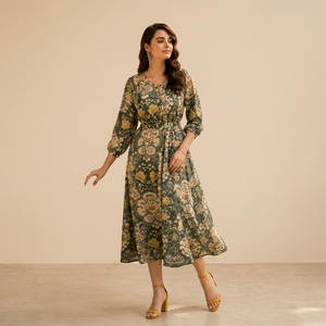 Robe Bohème Décontractée Imprimée pour Femme – Robe d'Été Florale pour Vacances, Fêtes et Tenues Tendance - Product Image 1